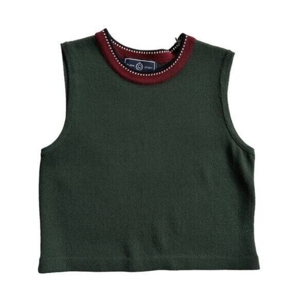 St. John Sport Sleeveless Sweater Size XS Knit Pullover Shell Zip Shoulder Top - Picture 1 of 5